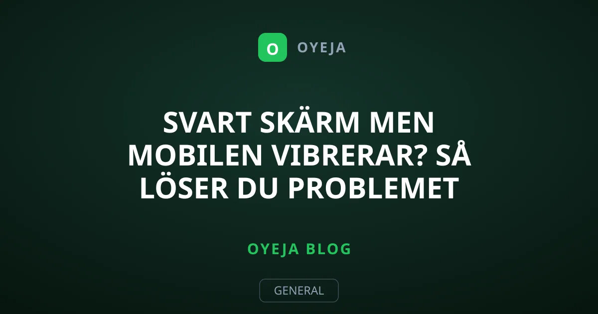 Svart skärm men mobilen vibrerar? Så löser du problemet